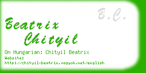 beatrix chityil business card